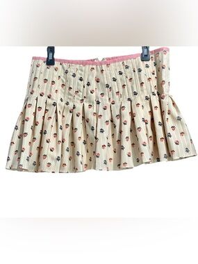 Urban Outfitters Kimchi Blue Floral Pleated Coquette Mini Skirt Size Large